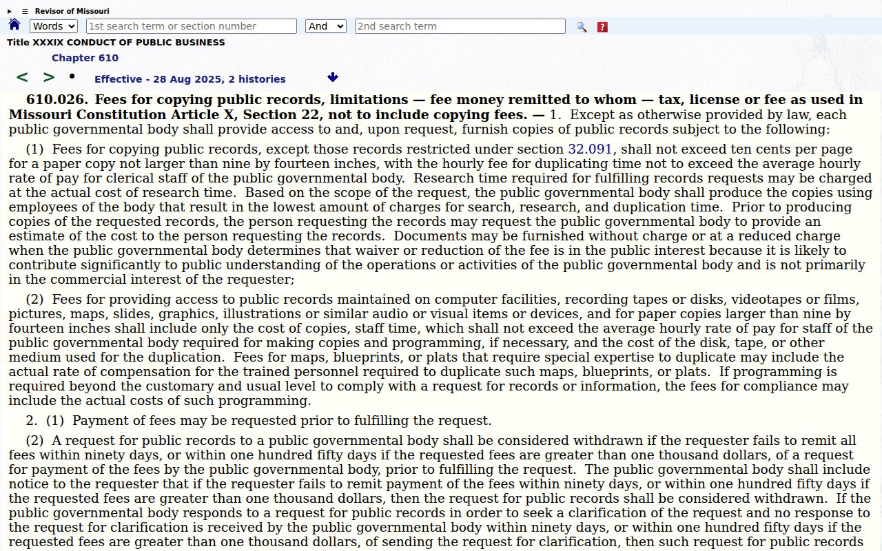 Polk County court records source image for copy-fee statute