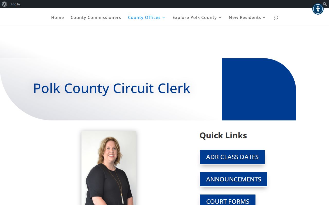 Polk County court docket clerk contact and record access source