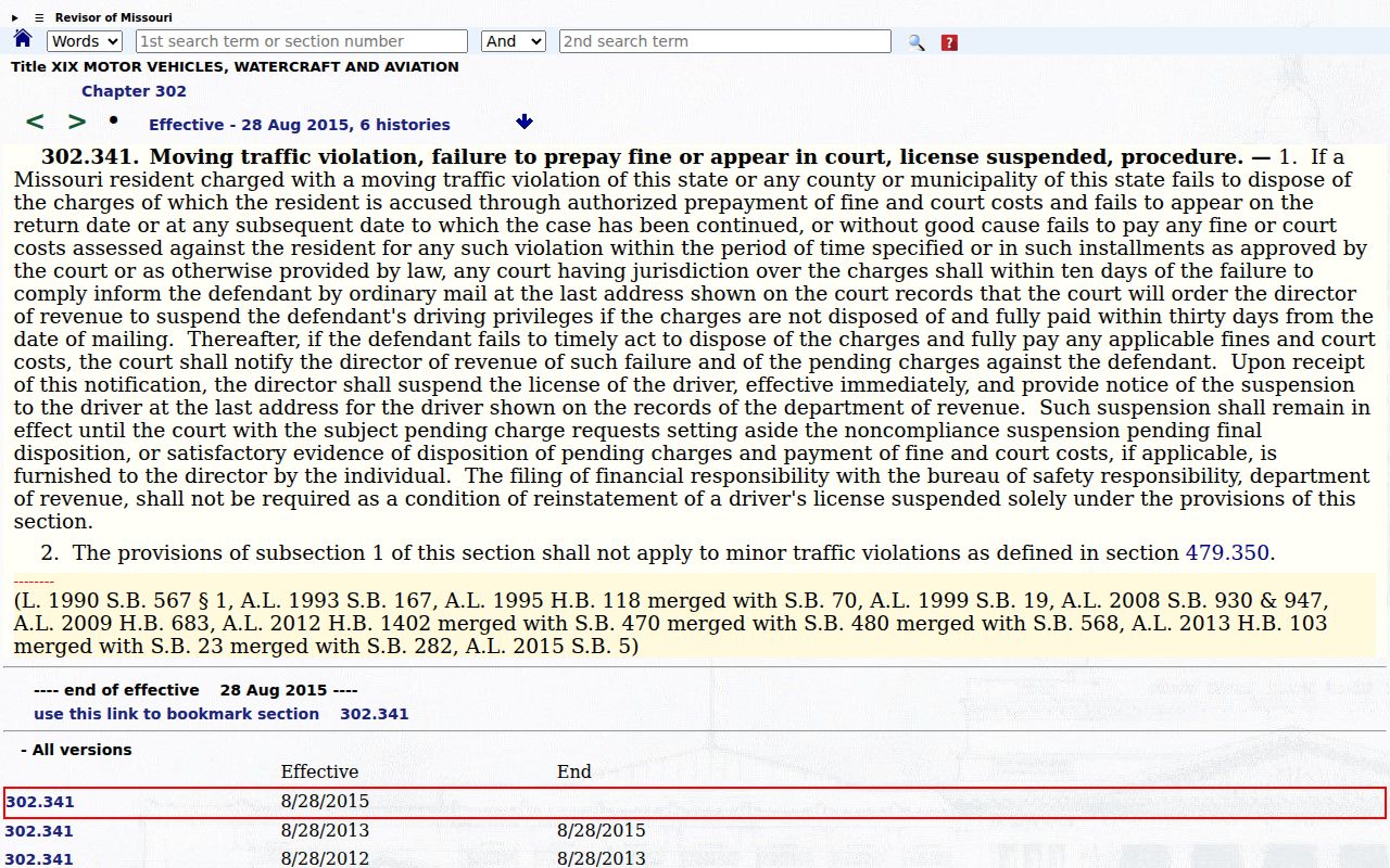 Polk County traffic court records source image for Missouri notice sequence